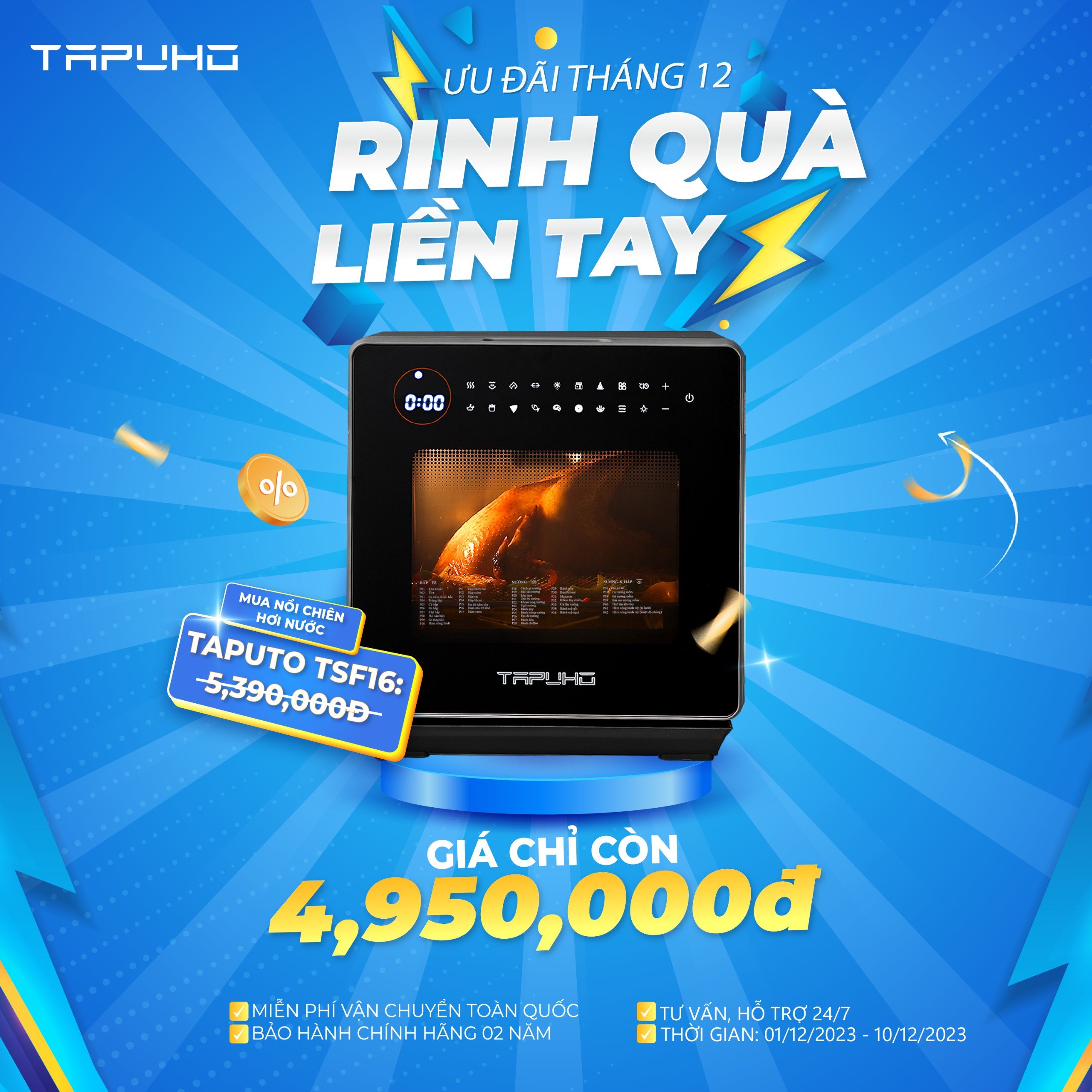 TAPUHO - Chào tháng 12 ngập tràn quà tặng hấp dẫn