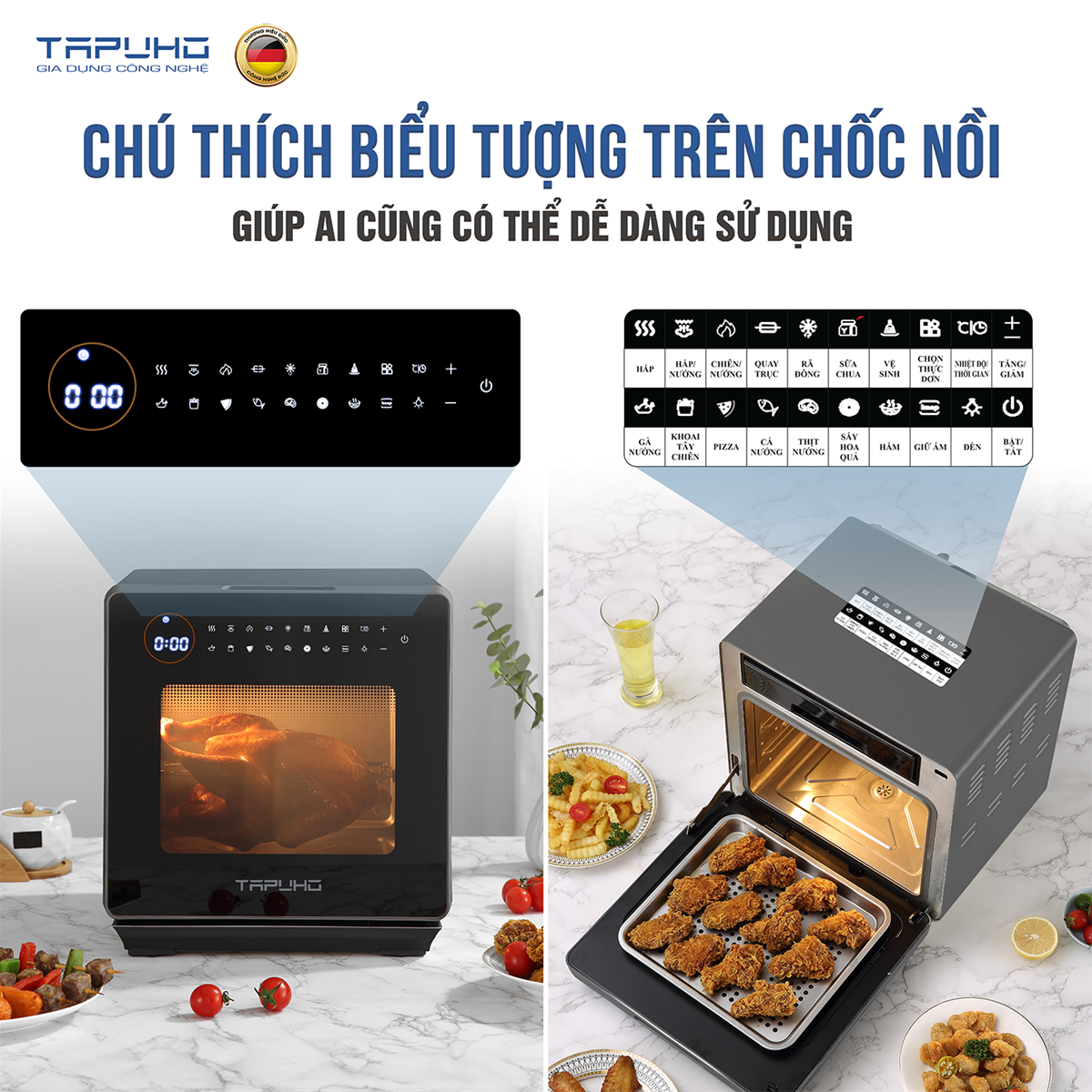 Cách sử dụng nồi chiên hơi nước Tapuho đơn giản 
