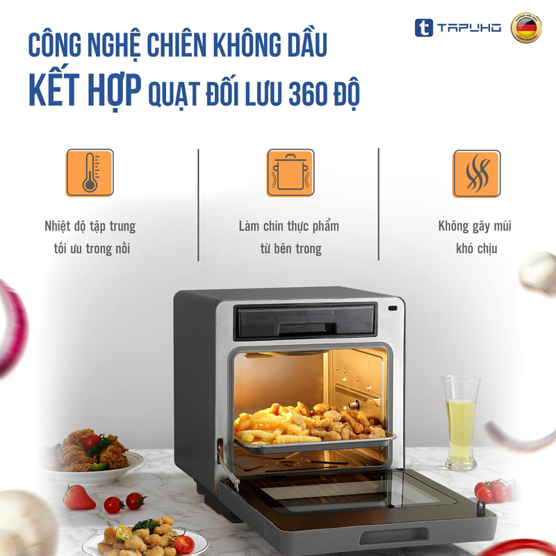 Chiên không dầu giúp giảm tới 96% lượng chất béo trong món ăn