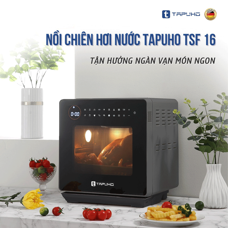 Nồi chiên hơi nước Tapuho TSF16 là sản phẩm được đánh giá cao trên thị trường hiện nay