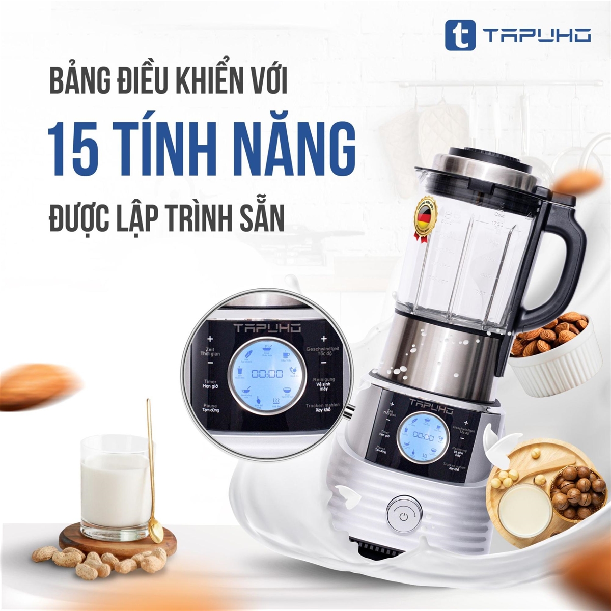 Hướng dẫn chi tiết cách sử dụng máy xay nấu đa năng Tapuho 01
